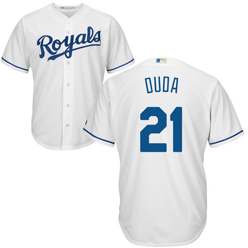 Royals #21 Lucas Duda White Cool Base Stitched Youth MLB Jersey - Click Image to Close